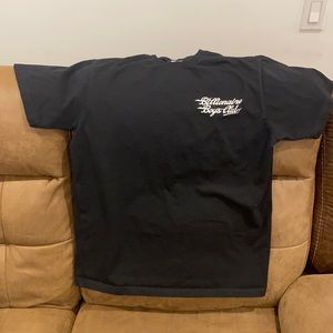 Men's black t shirt in a large